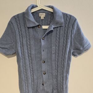 J. Crew Light Blue Knit Button-Up Cardigan